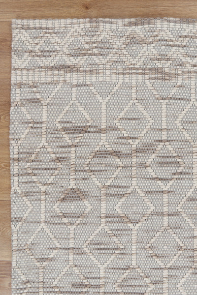 Copacabana Lattice Beige Wool Rug