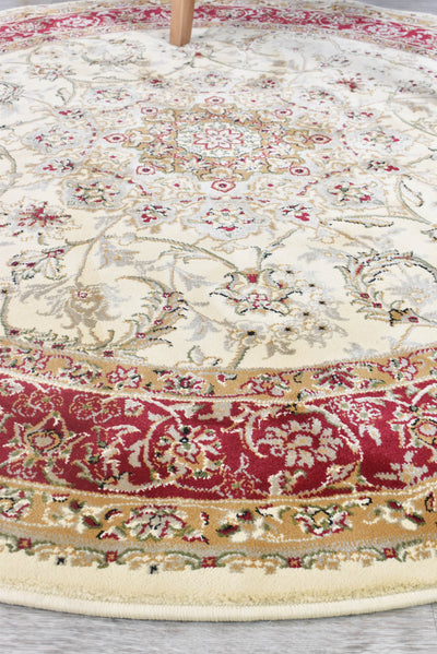 Alice Cream Red Rug | Treasures of Turkey