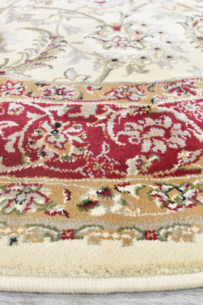 Alice Cream Red Rug | Treasures of Turkey