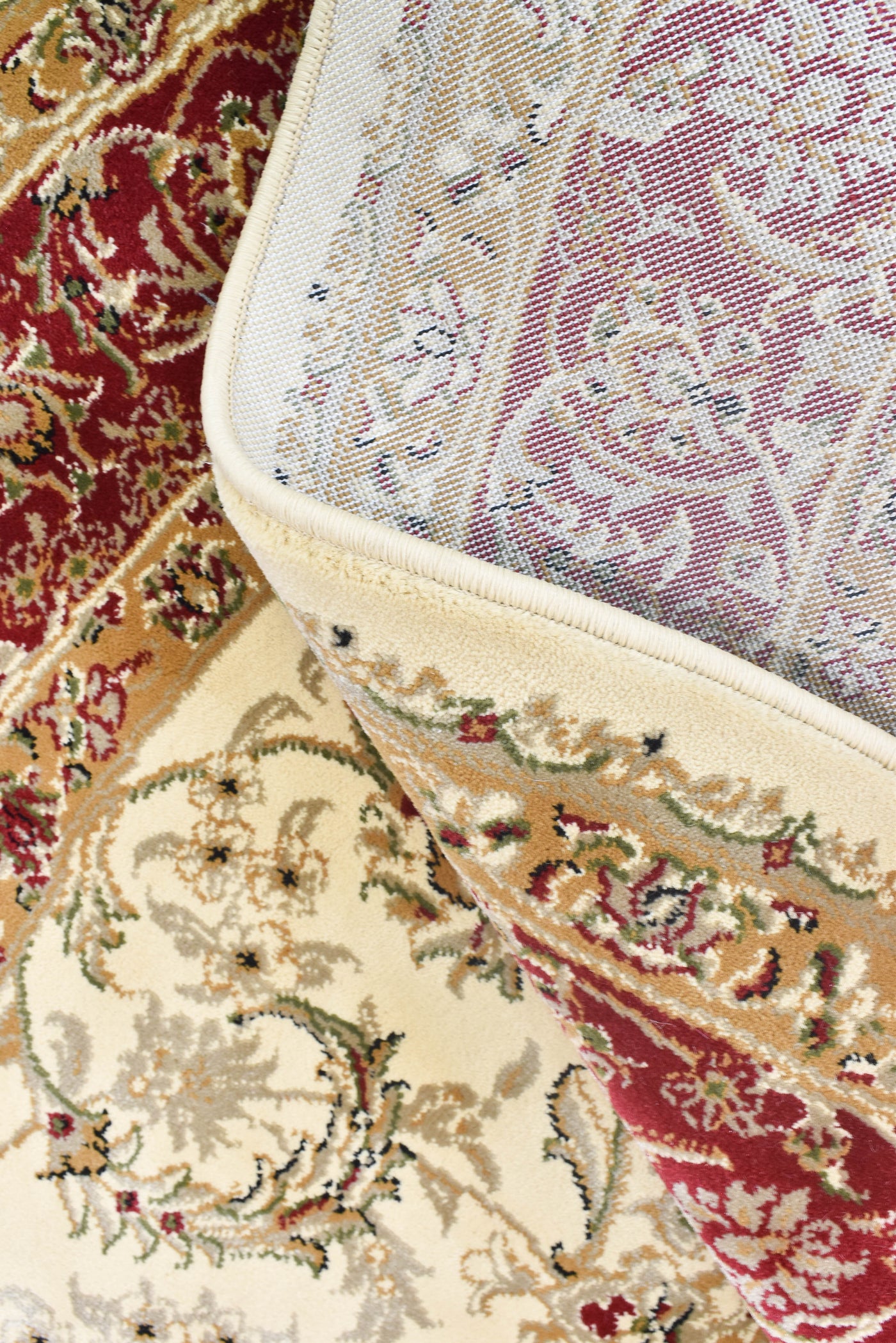 Alice Cream Red Rug | Treasures of Turkey