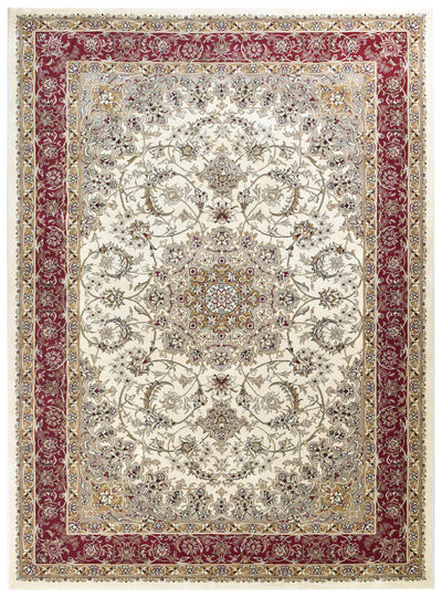 Alice Cream Red Rug | Treasures of Turkey