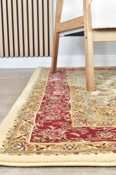 Alice Cream Red Rug | Treasures of Turkey