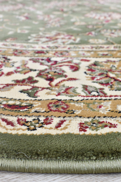 Alice Round 79 Green Rug | Treasures of Turkey