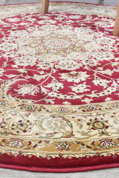 Alice Round Red Rug | Treasures of Turkey