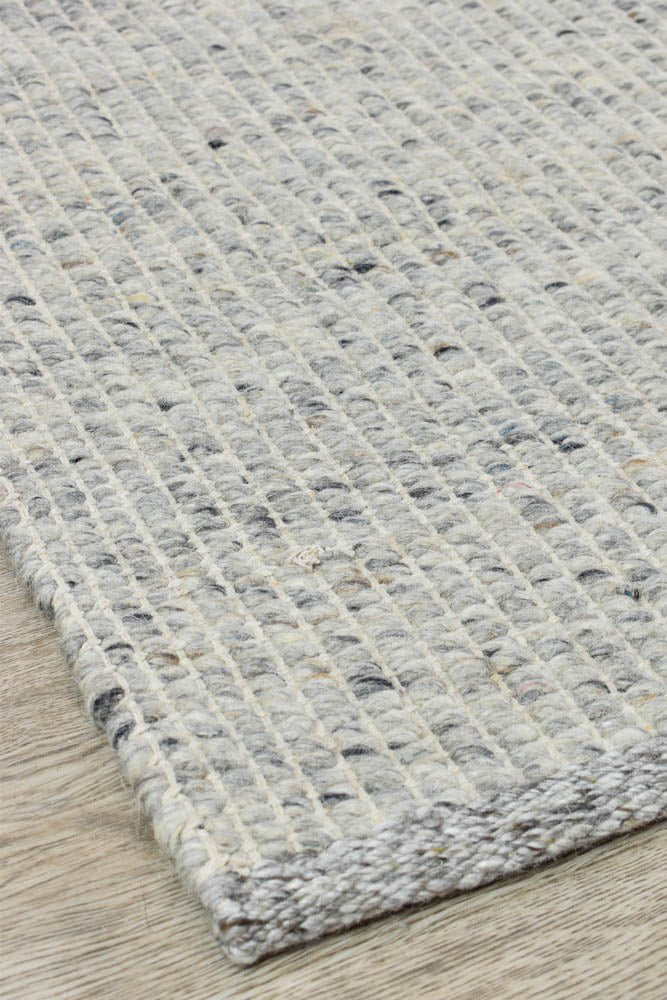 Parko Wool Ivory Grey Rug