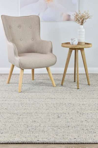 Parko Wool Ivory Grey Rug