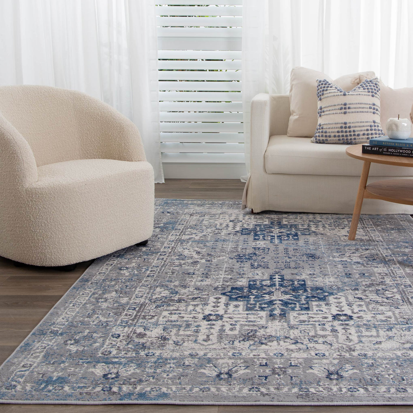 Expressions Navy Blue Oriental Rug