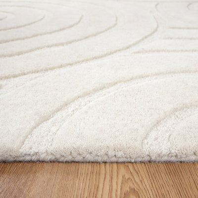 Les Nomades Ellipse Cream Wool Rug