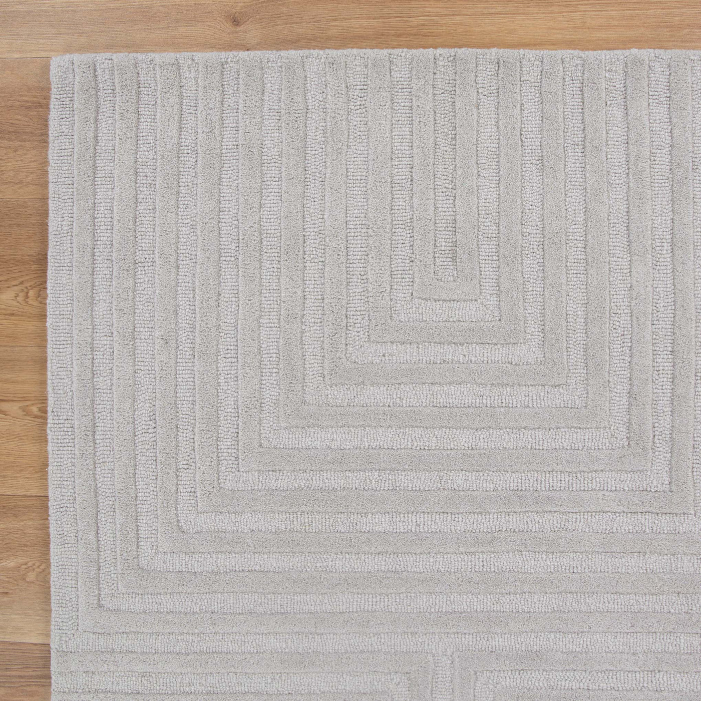 Les Nomades Felix Light Grey Wool Rug