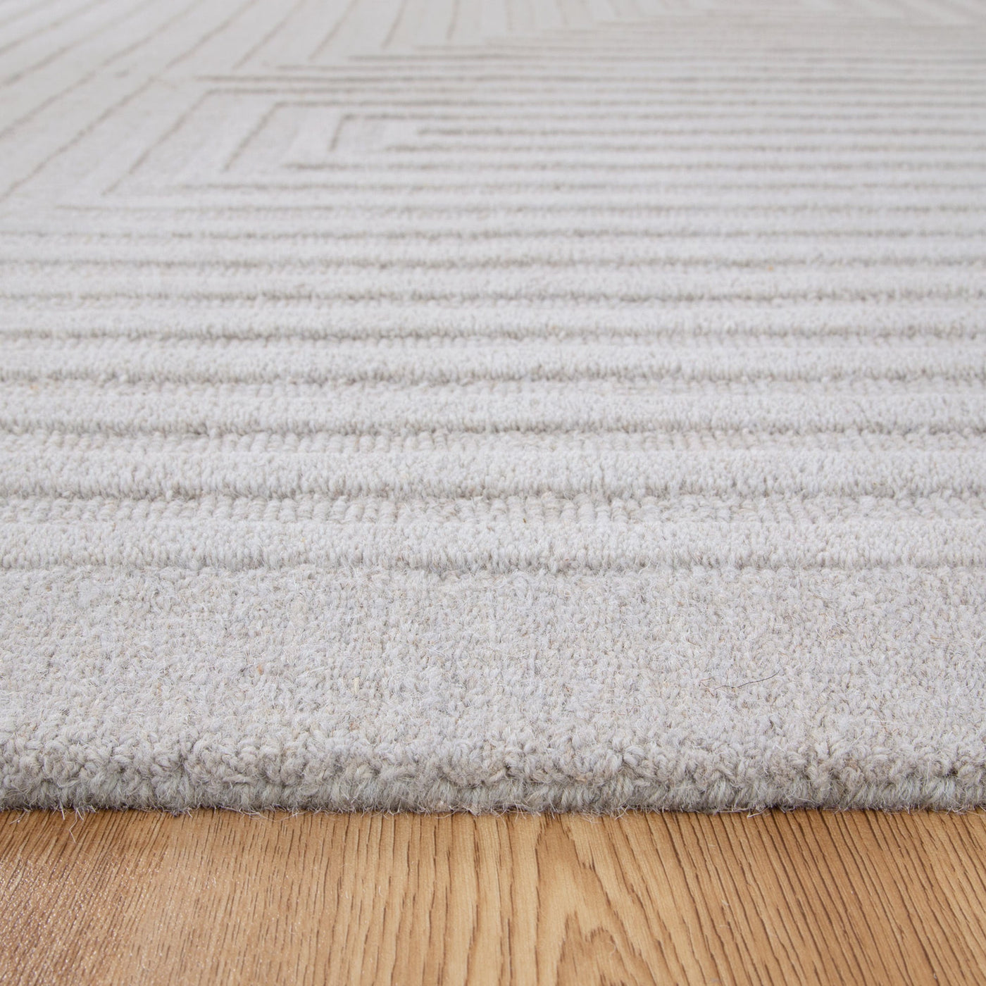 Les Nomades Felix Light Grey Wool Rug