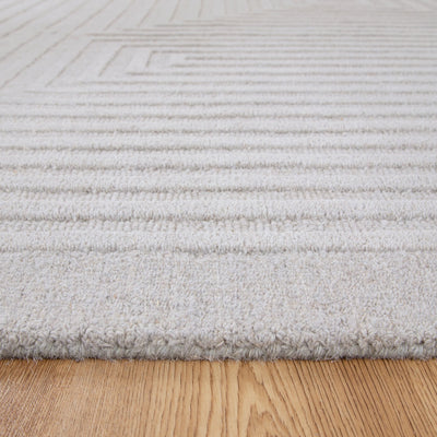 Les Nomades Felix Light Grey Wool Rug