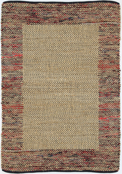 Mahal Multi Colour Boarder Jute Rug