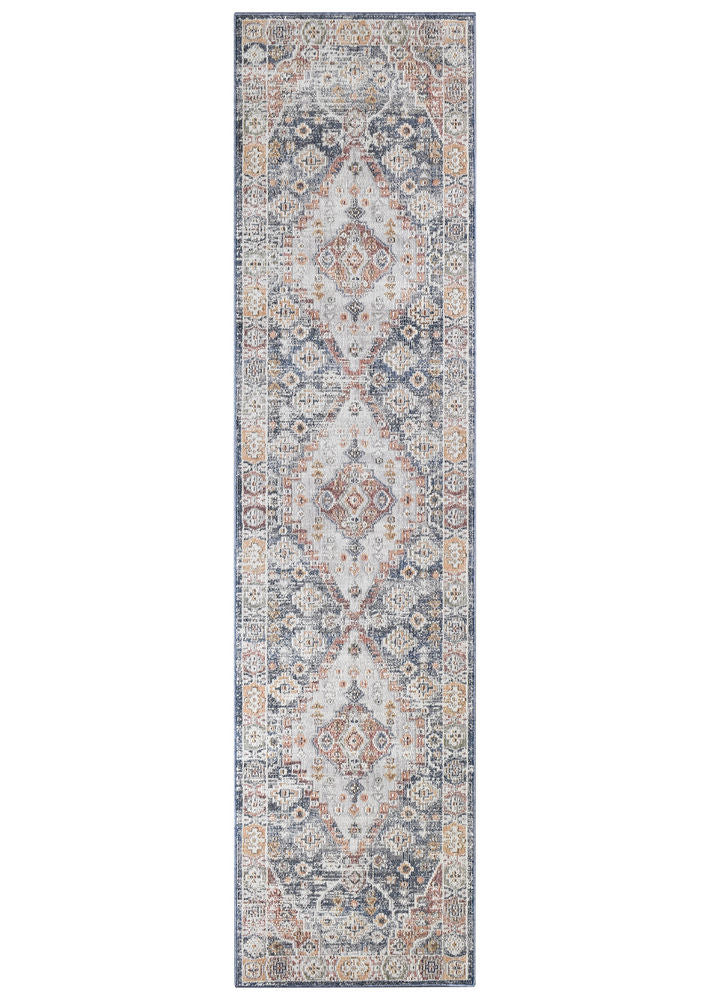 Medina L Grey Runner Rug 0320A