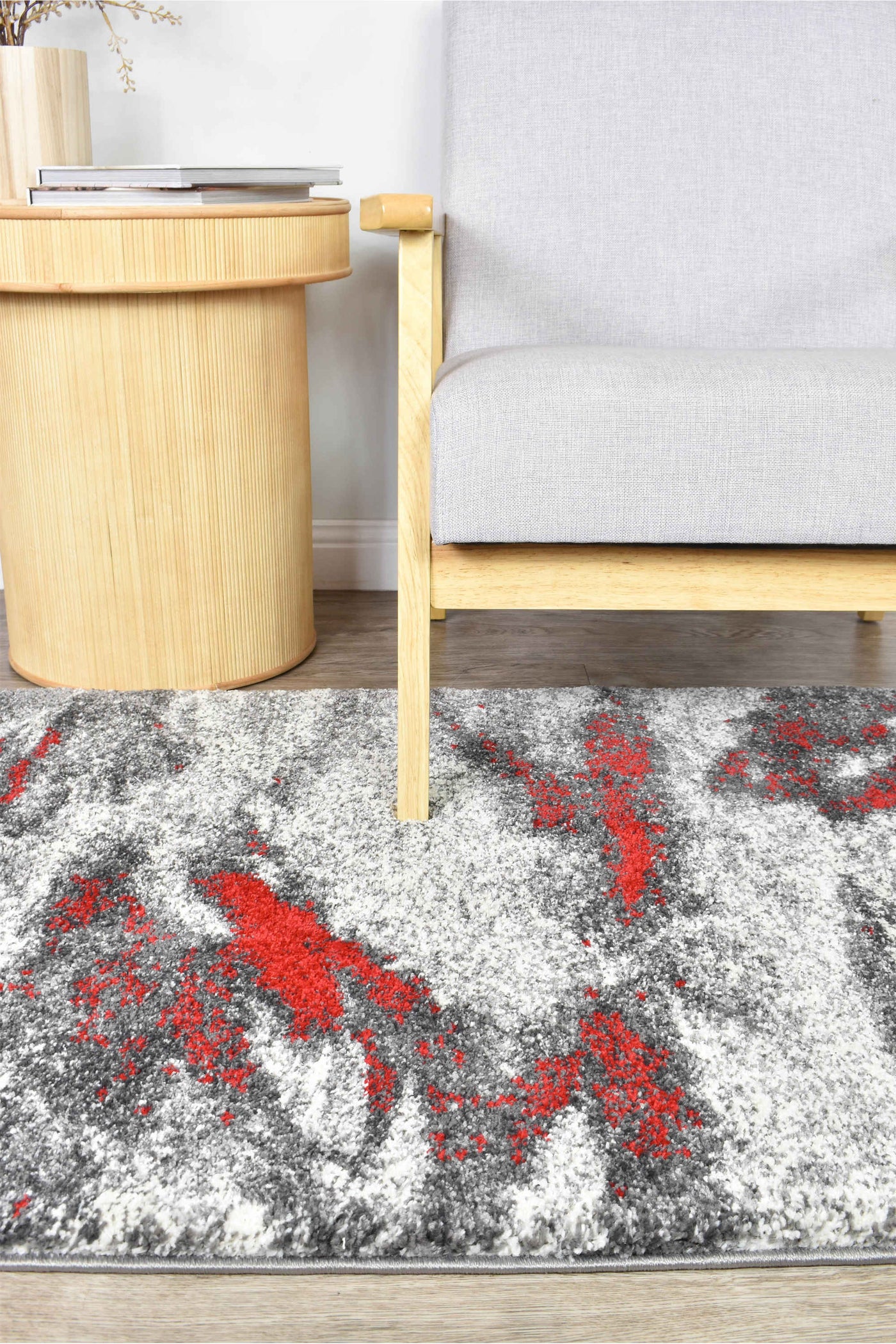 Millard 176 Grey Red Rug