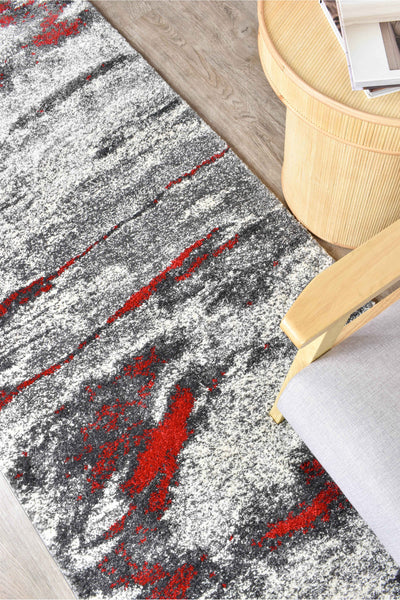 Millard 176 Grey Red Rug