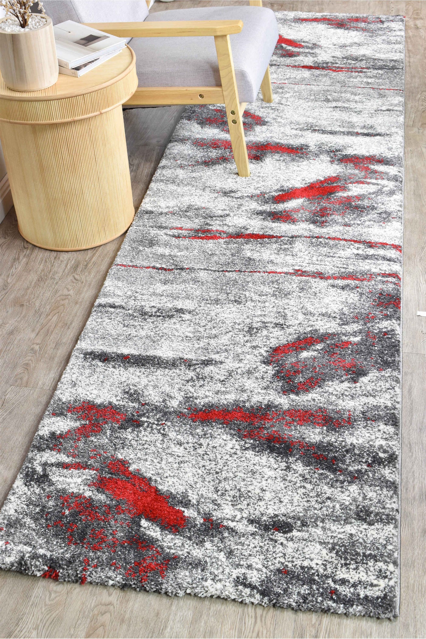 Millard 176 Grey Red Rug