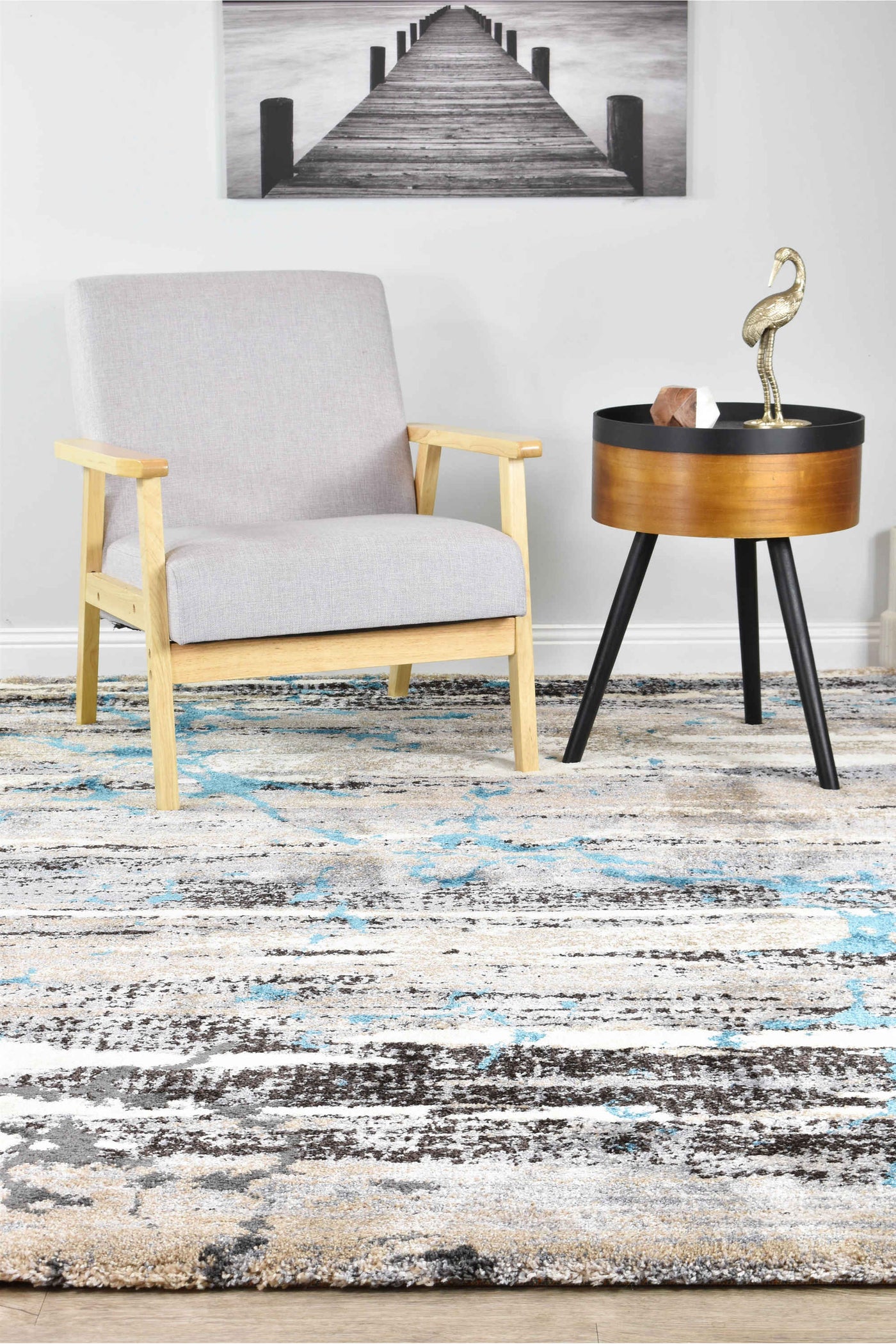 Millard 696 Beige Turquoise Rug