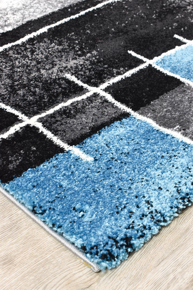 Dahlia 297 Dark Grey Turquoise Rug