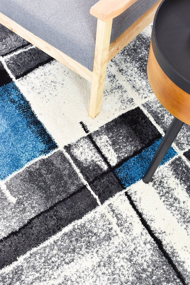 Dahlia 297 Dark Grey Turquoise Rug