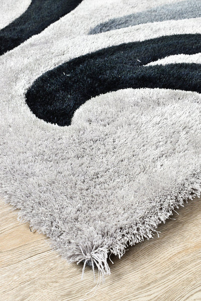 Florida Black Grey Rug 883