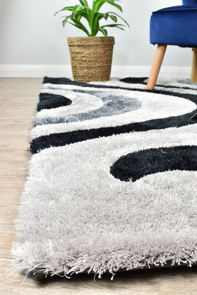 Florida Black Grey Rug 883