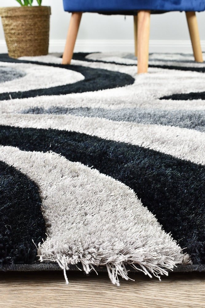 Florida Black Grey Rug 883