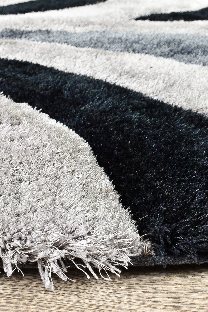 Florida Black Grey Rug 883