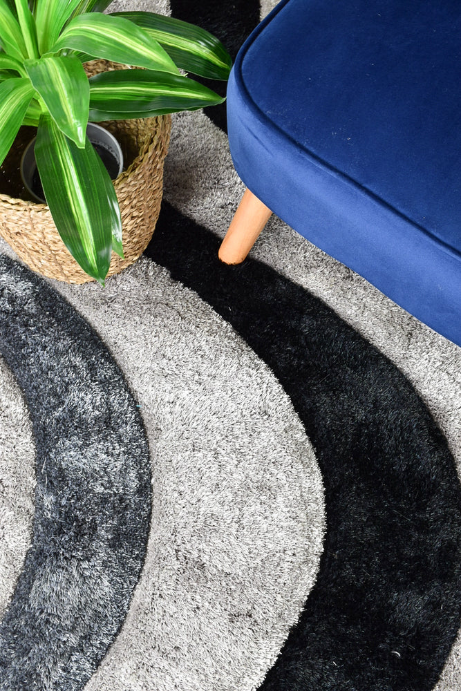 Florida Black Grey Rug 883