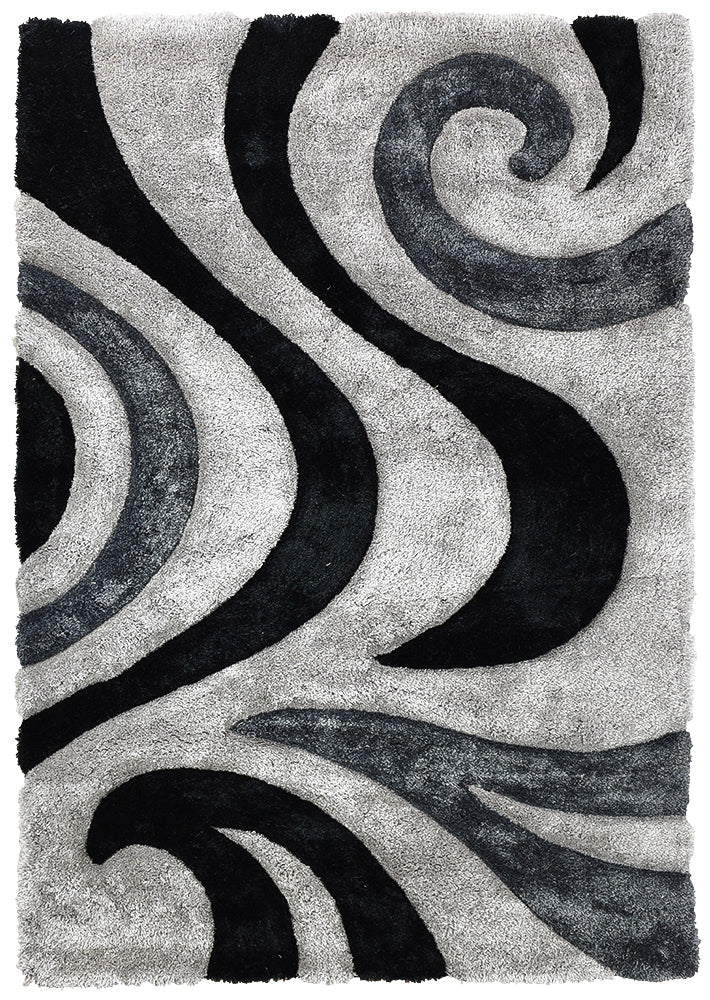 Florida Black Grey Rug 883