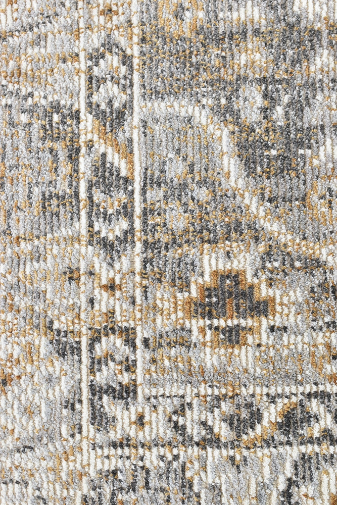 Medina Grey Mustard Rug 0320C