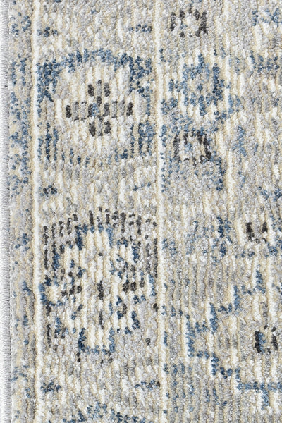 Medina Blue L.Grey Runner Rug 0320C