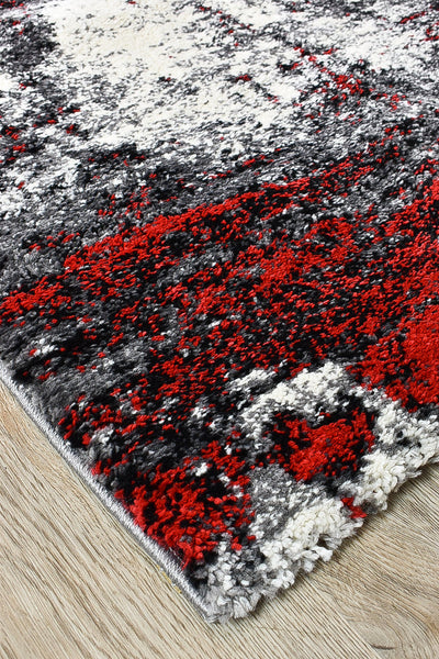 Dahlia 651 White Red Rug