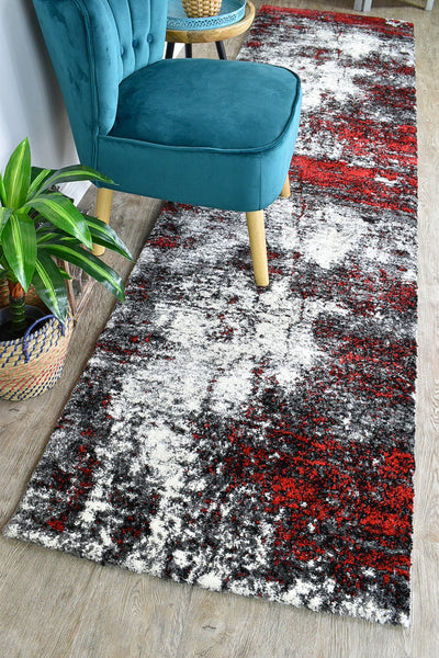 Dahlia 651 White Red Rug