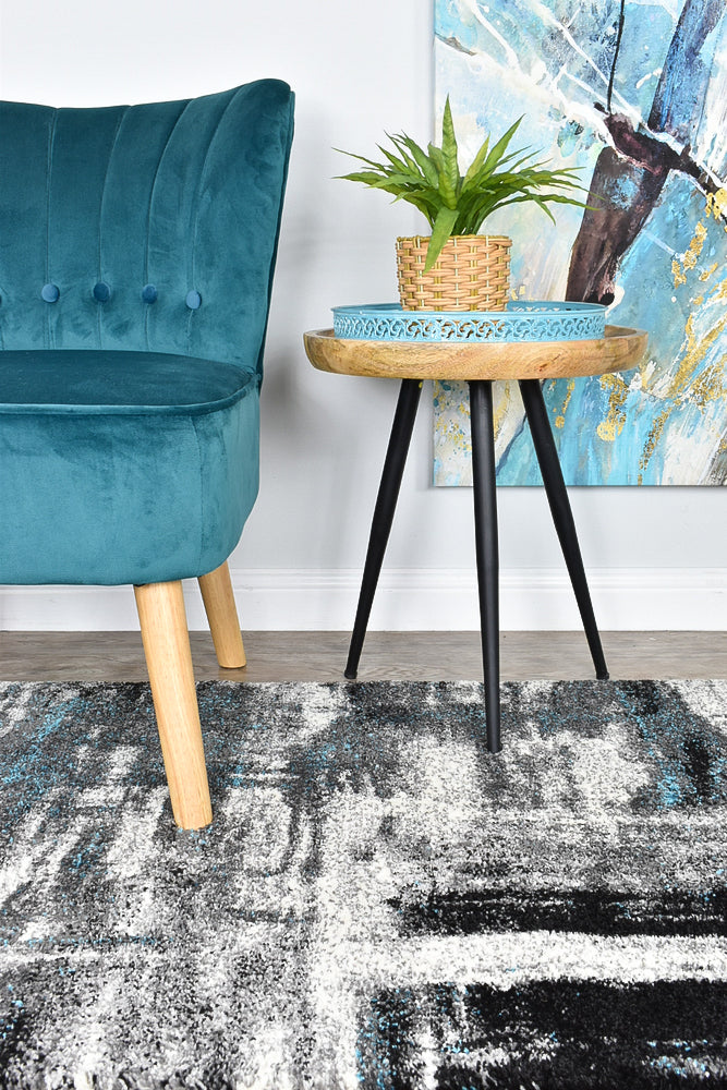 Dahlia 347 Light Grey Turquoise Rug