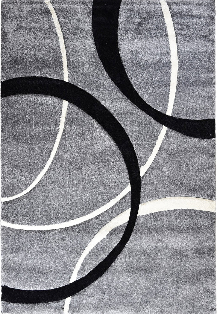 Dahlia 798 Light Grey Black Rug