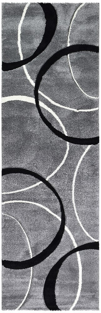 Dahlia 798 Light Grey Black Rug