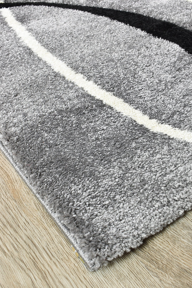 Dahlia 798 Light Grey Black Rug