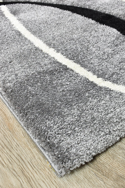 Dahlia 798 Light Grey Black Rug