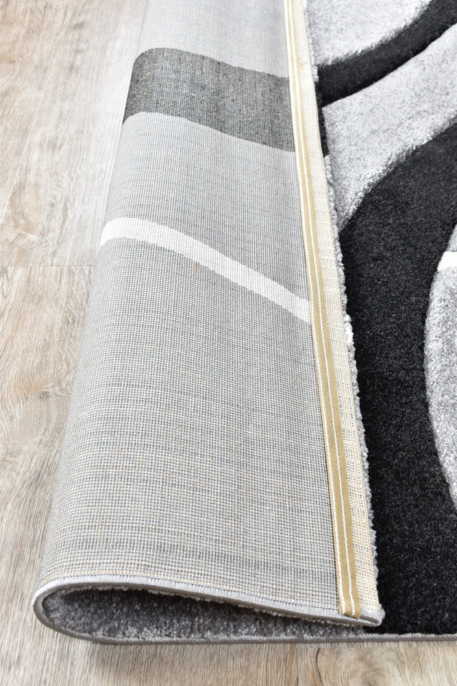 Dahlia 798 Light Grey Black Rug