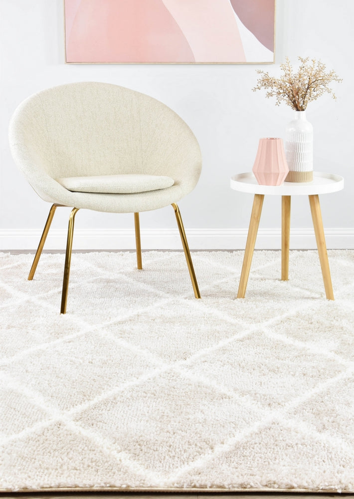 Palermo Shaggy Rug 1562A Cream Beige