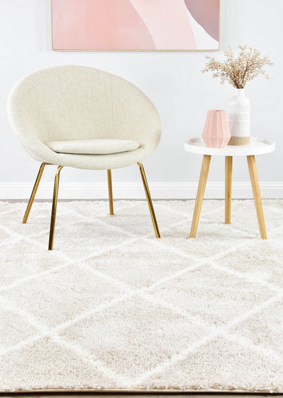 Palermo Shaggy Rug 1562A Cream Beige