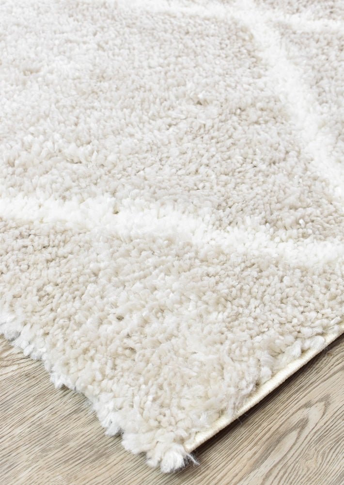 Palermo Shaggy Rug 1562A Cream Beige