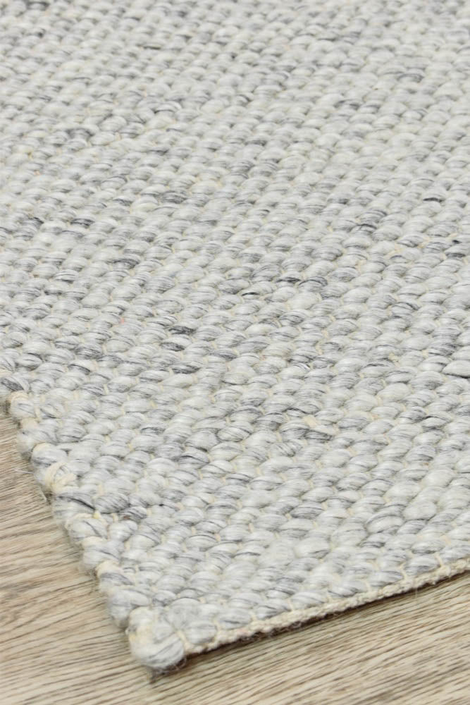 Arcadia Ivory Silver Wool Rug