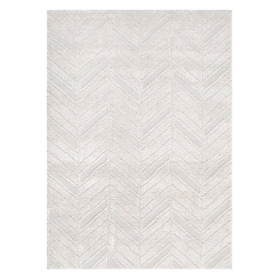 Tender Chevron Beige Shag Rug