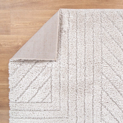 Tender Modern Beige Shag Rug