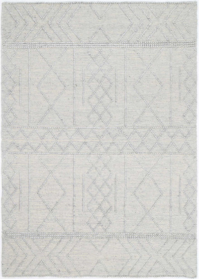 Himadri Geometric Grey Contemporary Wool Blend Rug Brand Ventures | Treasures of Turkey