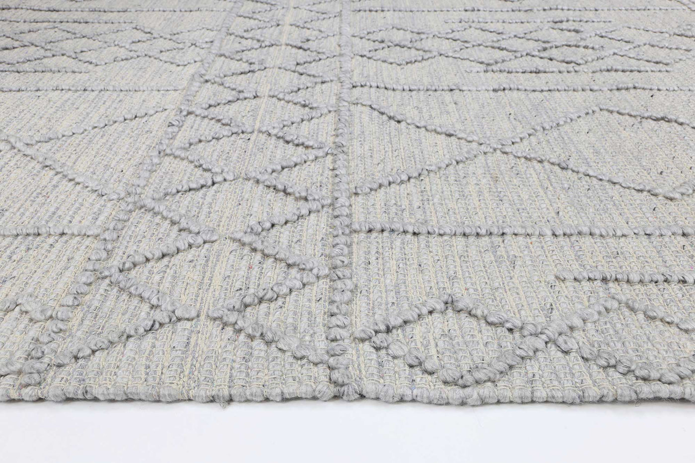 Himadri Geometric Grey Contemporary Wool Blend Rug Brand Ventures | Treasures of Turkey