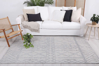 Himadri Geometric Grey Contemporary Wool Blend Rug Brand Ventures | Treasures of Turkey