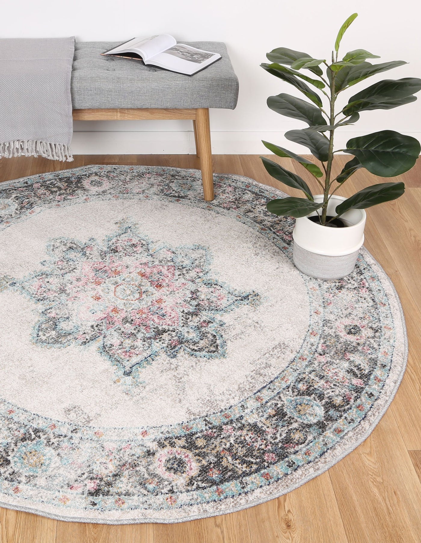 Konya Transitional Cream Rug Brand Ventures