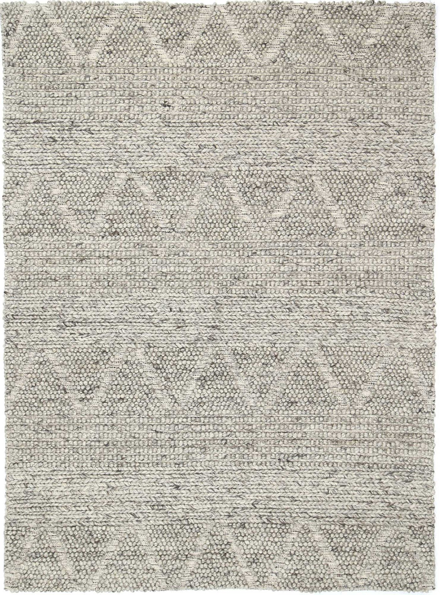 Himadri Chevron Ash Contemporary Wool Blend Rug Brand Ventures